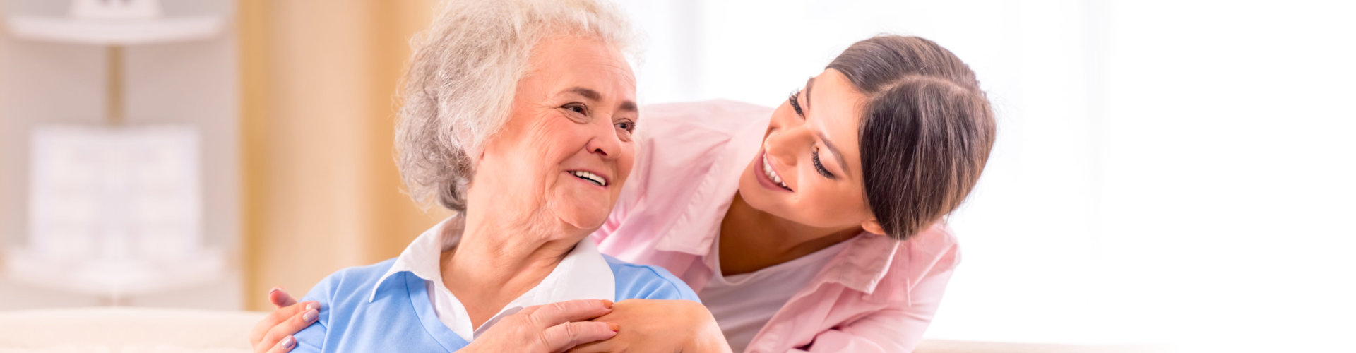 caretaker with senior woman